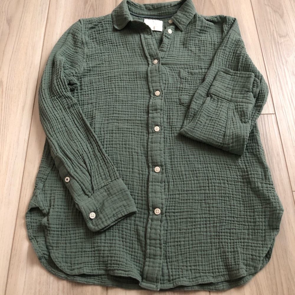 J.Crew cotton gauze button down shirt